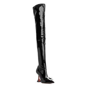 AMINA MUADDI Begum Latex Over-the-Knee Boots Size 40